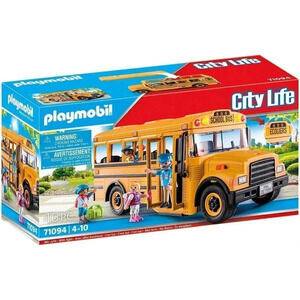 Orange Kids Toy Playmobil  School Bus
